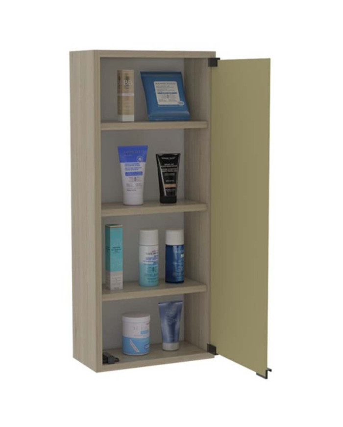 Gabinete de Baño Zania, Beige, con Múltiples Superficies Para Almacenamiento de Objetos de Aseo