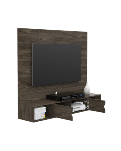 Panel de Tv Hanna, Chocolate, con Espacio Para Televisor de Hasta 60 Pulgadas