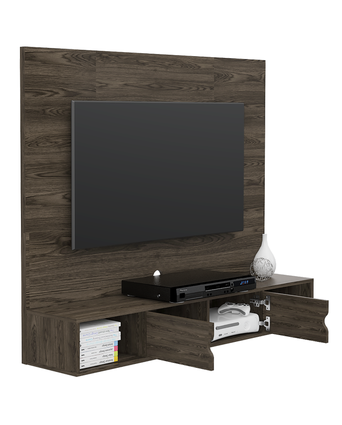 Panel de Tv Hanna, Chocolate, con Espacio Para Televisor de Hasta 60 Pulgadas