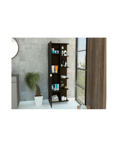 Mueble Esquinero Arán Wengue, con Variedad de Entrepaños     ZF