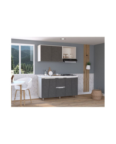 Cocina Integral Naray, Nevado y Piedra, Incluye Mesón Izquierdo  ZF