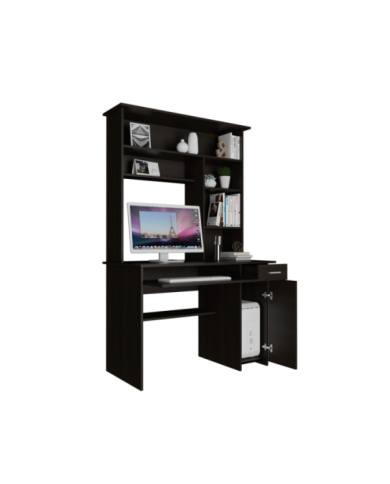 Escritorio Hucth, Wengue, con Una Cajón Deslizable y Puerta Batiente  ZF