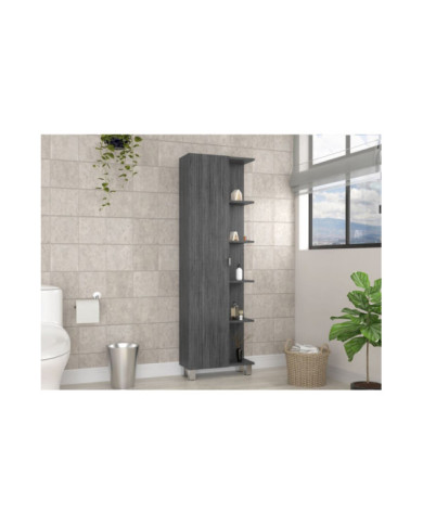 Mueble Esquinero Arán, Gris, Con Variedad de Entrepaños ZF -NOVEDAD