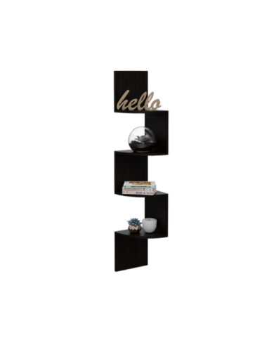 Repisa Mawa, Wengue, con Multiniveles Para Ubicar Objetos