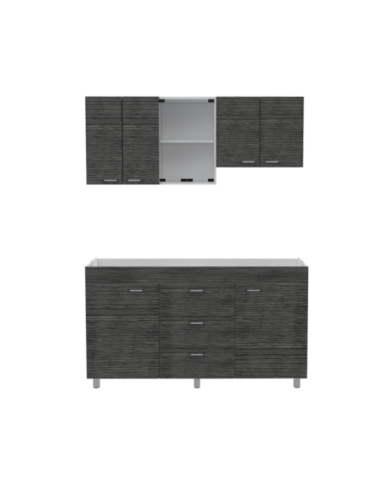 Cocina Integral Laurel, Gris y Blanco, No Incluye Mesón