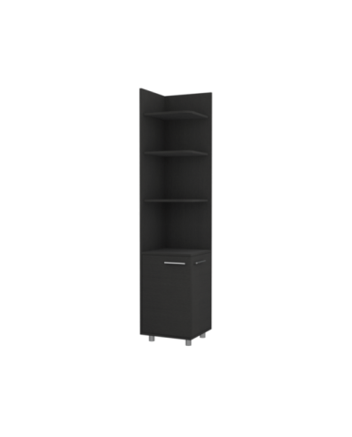 Mueble Esquinero Zendaya, Wengue, con Variedad De Entrepaños