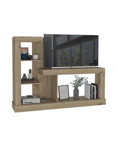 Mesa Para Tv Samir, Café Claro, con Espacio Para Televisor de Hasta 55 Pulgadas